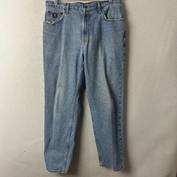 Chaps Ralph Lauren Jeans Mens 34x30 Classic Fit Blue Denim light Wash VTG Mexico - Picture 1 of 10